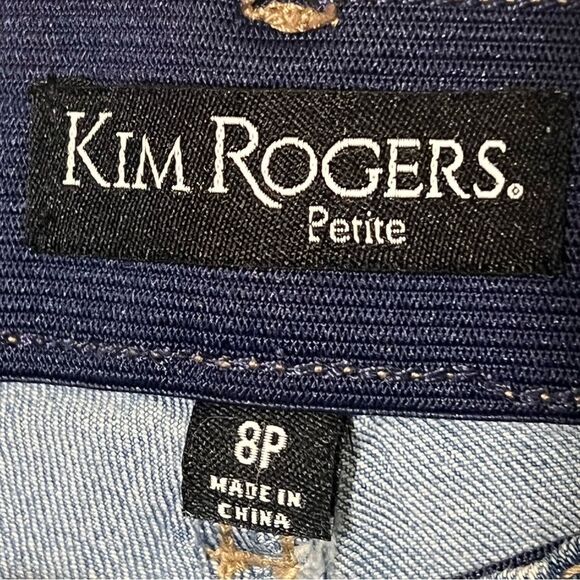 Kim Rogers petite denim capri size 8P tummy control with pockets NWT - Picture 2 of 6